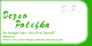 dezso polifka business card